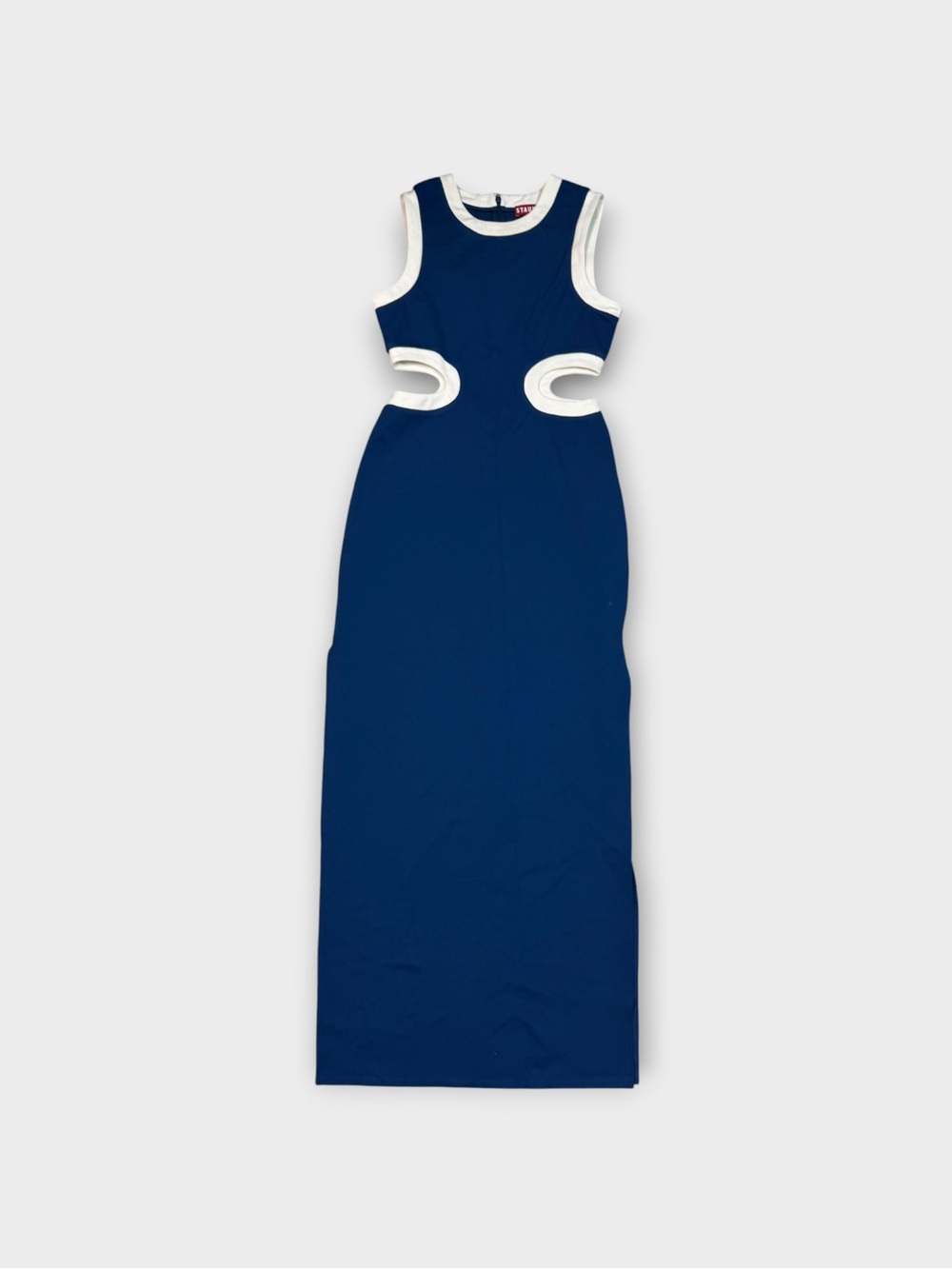 STAUD COLORBLOCK CUTOUT MAXI DRESS